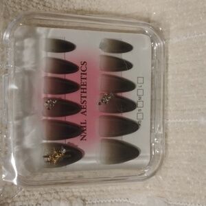 Black and Gold Press-On Nails